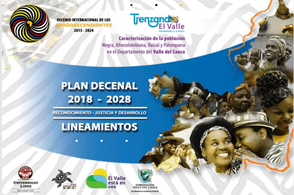 Afiche del Plan Decenal Afro 2018-2028 para el Valle del Cauca