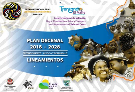 Afiche del Plan Decenal Afro 2018-2028 para el Valle del Cauca