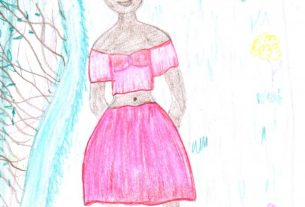 Imagen de la autora de la protagonista del cuento junto al río.
